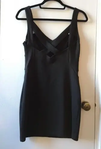 Finders Keepers Mini Dress S Big Wheel Body Cut Outs Mesh Black