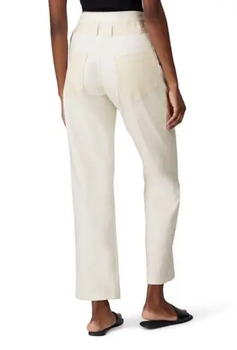 Colovos high rise white cream straight leg ankle jeans 27