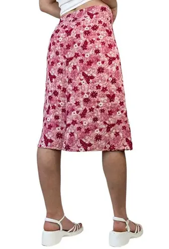 Christopher & Banks Vintage 90s Pink Reversible Floral Skirt