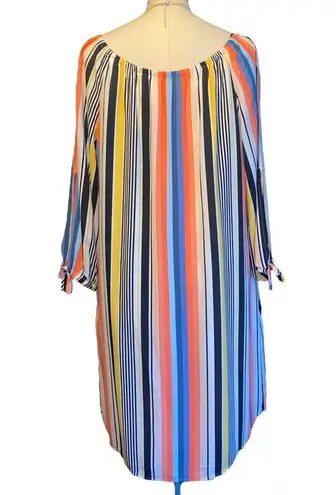 Est. 1946 Established 1946 3/4 Sleeves Multicolored Striped Dress - size 18/20