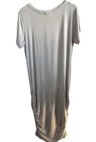 prAna Foundation Dress Short Sleeve Ruched V Neck