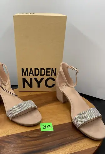 Womens Madden NYC Size 7 Block Heel City Sandal Shoes NWT Pink