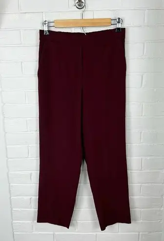 Babaton Aritzia Maroon Cropped Trouser Pants