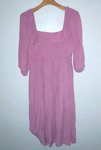 Kings Road LP Cottagecore Boho Peasant Dress Petite in Mauve Pink Size undefined