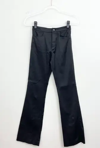 Vintage 90s Kenzo Dark Brown Zipper Split Hem Pants Size XS