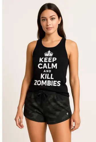 Athleisure Camo Print Lounge Shorts Colosseum Black Green Size S