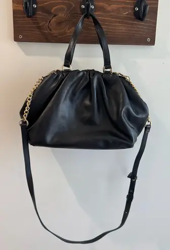 I.N.C. International Concepts Black Vegan Leather KJ Clutch Bag