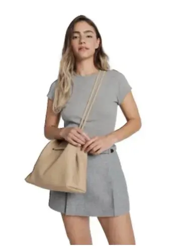 8 Other Reasons Vegan Leather Slouchy Bucket Crossbody Bag Tan NWT $149 Retail