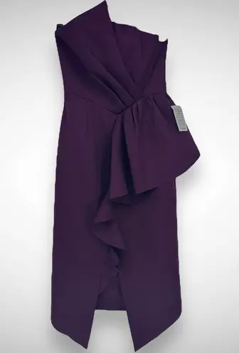 Elliatt  Reception Cascade Ruffle Strapless Cocktail Dress Size Medium 6 Purple