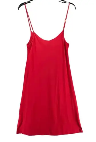 Commando  Tailored Slip Dress Womens M/L Red Adjustable Straps Classic Stretch