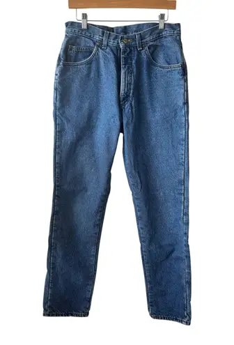 L.L. Bean Jean Women Blue Red Insulated Medium Wash Denim Winter Outdoor Pant Size 8