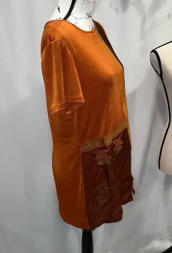 Vintage 90’s Bleu Blanc Rouge luxury linen blend 2 piece orange top pants NWT Size L