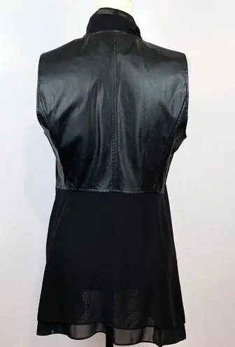 ZOEY Vest Faux Leather/Sheer Black Size S