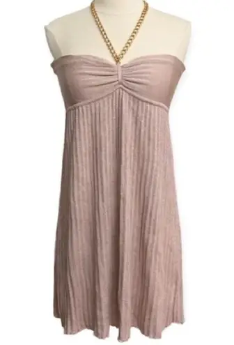 Marciano Vintage y2k dusty rose mini dress pleated shimmery size M