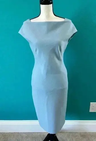 Max Mara blue wool shift dress in size 4