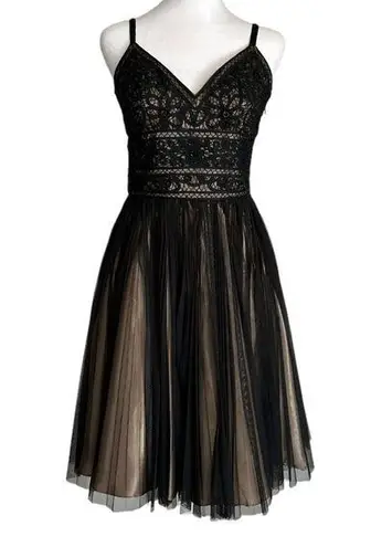 Sue Wong Nocturne Black Cocktail Dress Womens Size 6