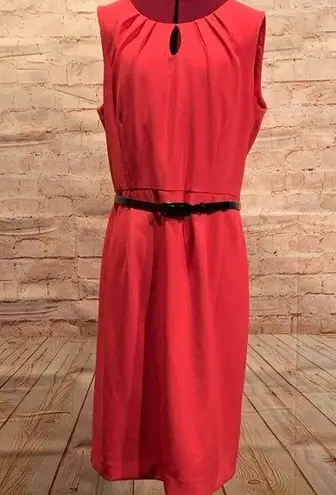 Jones Studio pink dress sz 10 belt career summer