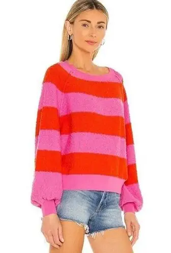 Free People  FP Found My Friend Stripe Pulloverpink Be Mine Combo Size S