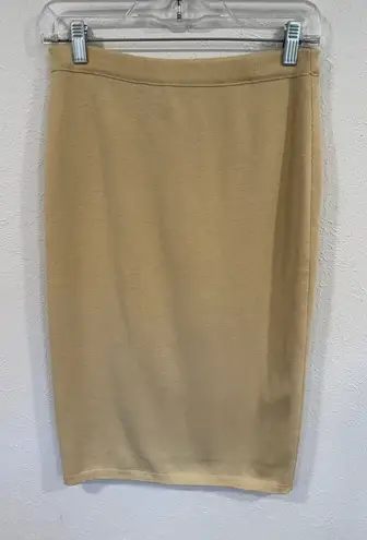 Vintage Gispa Italy Merino Wool Pencil Skirt Butter Yellow Approx Size 2