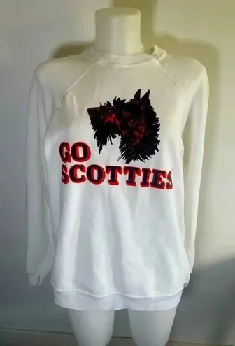Vintage 80’s H Wolf & Sons Go Scotties Dog White Sweatshirt RARE! Size XL 0187