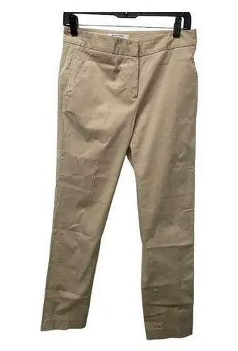 Gerard Darel Chino Pants 4 Khaki Straight Leg Cotton High Waist Chic Office Work