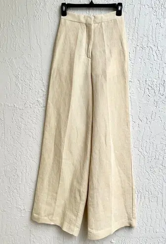 MVP Wardrobe Malibù High Waisted Wide Leg Palazzo Pants Beige Women's 38 / US 4