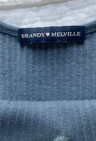 Brandy Melville Full Length Navy Blue Fitted Tank Top