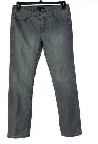 prAna SZ 6 Jeans Straight Leg Stretch Low-Rise Gray 5-Pockets Womens