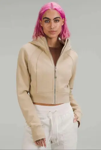 Lululemon Rare  Scuba Full Zip Cropped Fitted Hoodie
