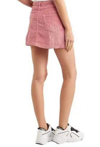 GRLFRND Pink Zamira Cotton-blend Corduroy Mini Skirt