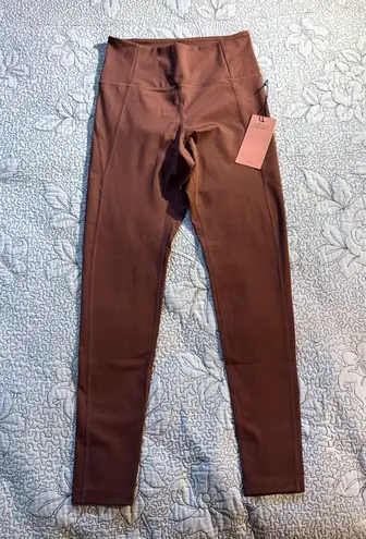 Girlfriend Collective NWT Women's High Rise Compressive Leggings in Brown~M🧡