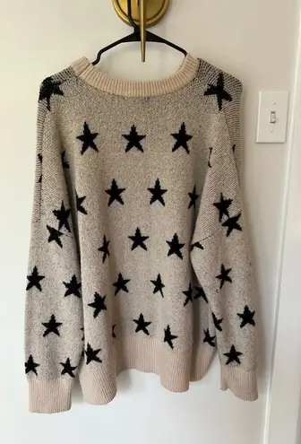 She & Sky Mock Neck Stars Sweater