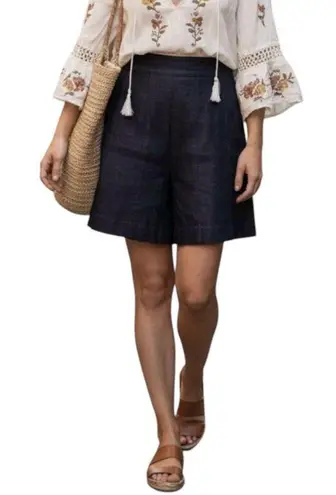 Karl Lagerfeld Shorts Womens Medium Linen High Rise Tailored Classic France