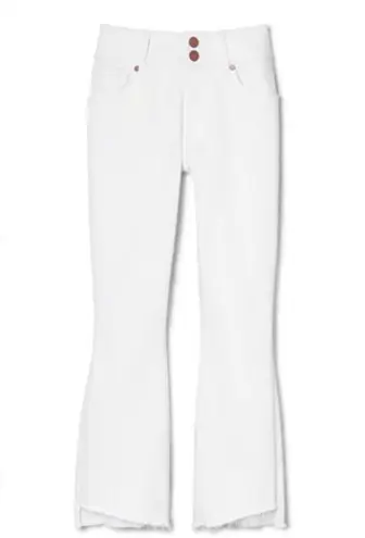 CAbi NWT  High Low Crop Jeans In Brite White #5879