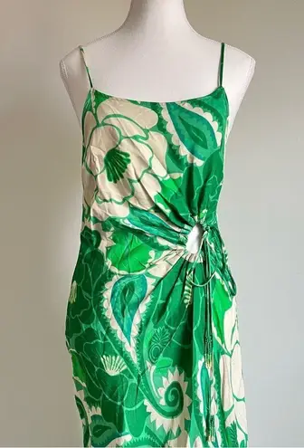 Farm Rio Anthropologie Tropical Groove Circle Cut Out Midi Dress Small