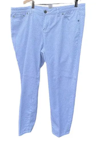 Andrea Jovine AJ size 16 bright white black polka dot cropped pants.