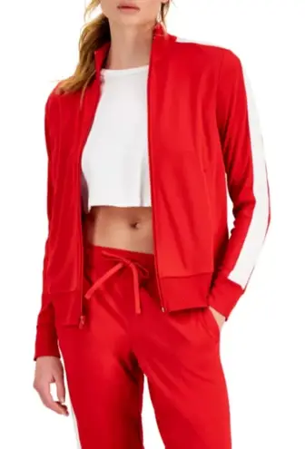 Ideology | Red & White Track Jacket Full Zip Athleisure Activewear NWOT XL