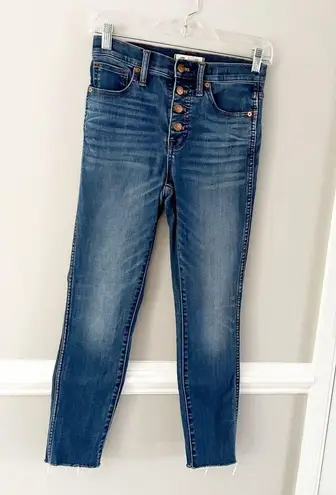 Madewell  10" High-Rise Skinny Crop Raw Hem Jeans Size 25