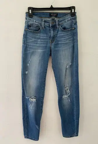 Judy Blue Womens cotton Distressed Mid Rise Slim relaxed Fit Denim Jeans 5/27