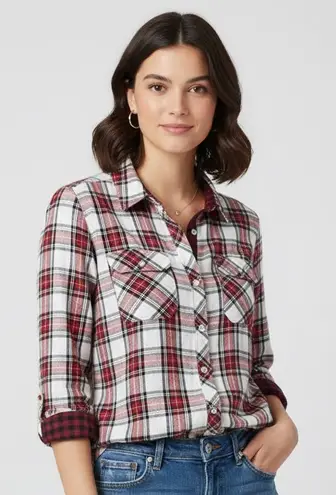 EMPYRE Plaid & Check Button Down Shirt S 19” P2P
Red/Black $88 Retail EUC Red