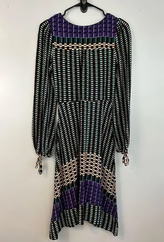 Maeve Anthropologie Gianna Long Sleeve Tunic Mixed Print Multicolor Dress Size 2