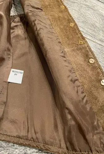 Cambridge Dry Goods 100% Leather Vest Small Lined Western Aztec Southwestern