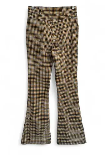 Chocolate USA Yellow Plaid Flare Pants Small