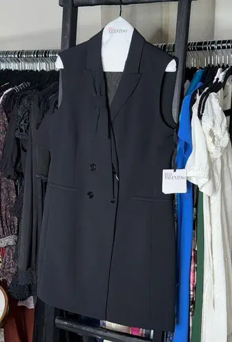 Red Valentino Black Knotted Twill Double