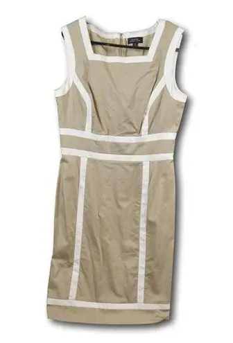 Tahari By Arthur Levine Khaki / Beige Dress Size: 8
