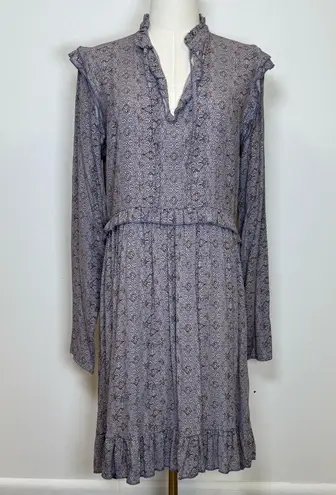 My Jewellery Western Boho Purple Brown Ruffle Detail Dress Women’s Size Small