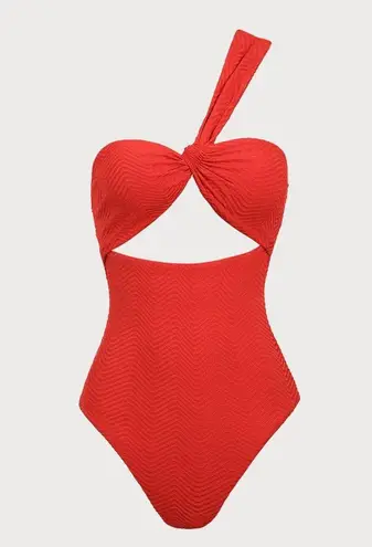 Berlook Red Textured One Shoulder One