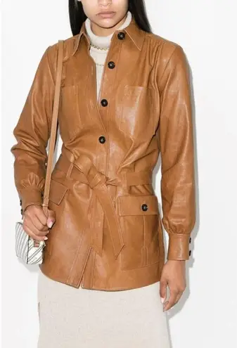 Frame  Safari Belted Leather Jacket