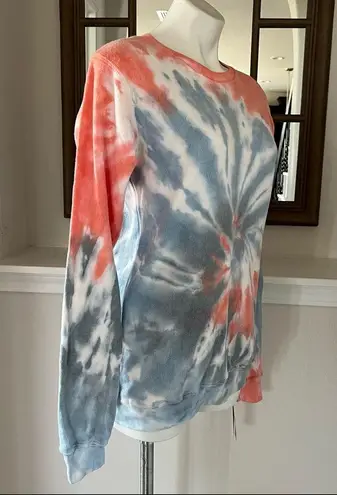 Mango Dreamsicle Sweatshirt Tie Dye Cozy Cotton Blend Loungewear  Surf Size S NWT