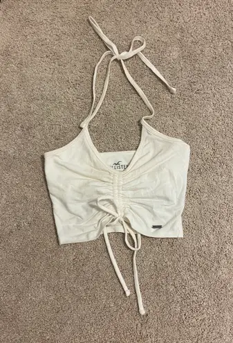 Hollister white halter tank top